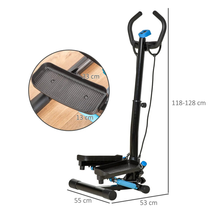 Adjustable Twist Stepper Fitness Step Machine with LCD Screen - Little and Giant Explorers HOMCOM