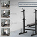 Adjustable Weight Bench Press with Barbell Rack - Little and Giant Explorers HOMCOM