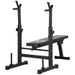 Adjustable Weight Bench Press with Barbell Rack - Little and Giant Explorers HOMCOM