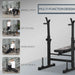 Adjustable Weight Bench Press with Barbell Rack - Little and Giant Explorers HOMCOM