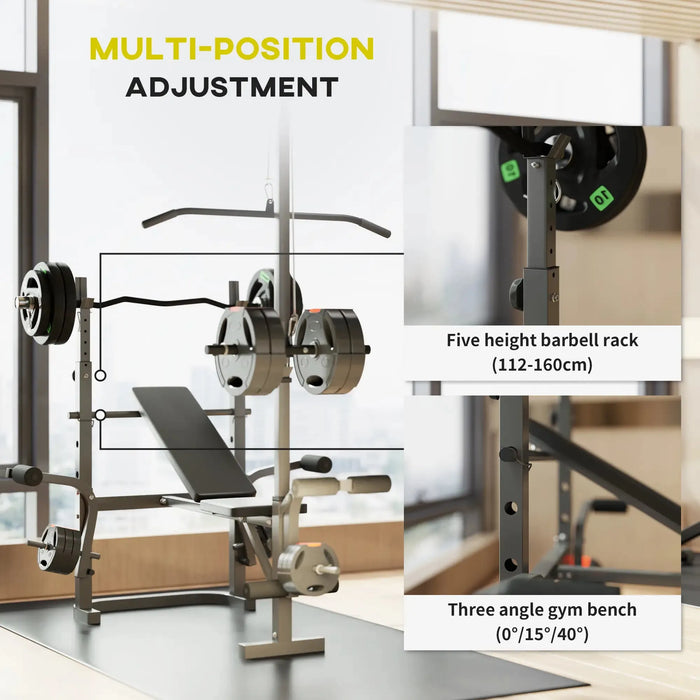 Adjustable Weight Bench with Bench Press Rack - Little and Giant Explorers SPORTNOW