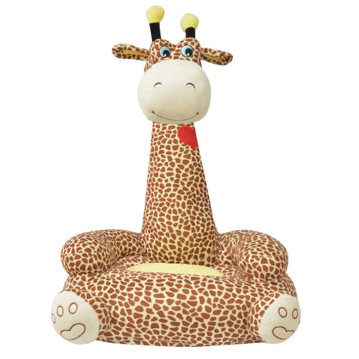 Adorable Plush Armchair | Giraffe Shape with Non-Slip Base - Little and Giant Explorers vidaXL