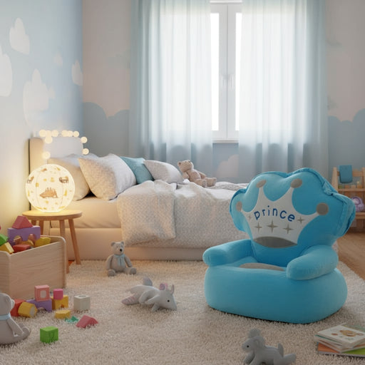 Prince Plush Children's Chair in Blue - Little and Giant Explorers vidaXL