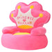 Adorable Plush Armchair - Pink | Princess Crown Embroidery with Non-Slip Base VIDAXL - Little and Giant Explorers vidaXL