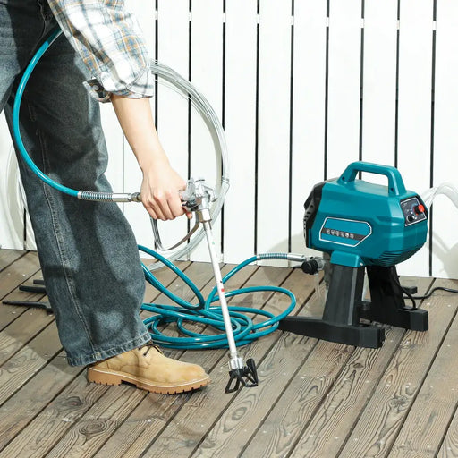 Airless Paint Sprayer – Blue Electric Spray Gun | Adjustable Pressure and Accessories HOMCOM - Little and Giant Explorers HOMCOM