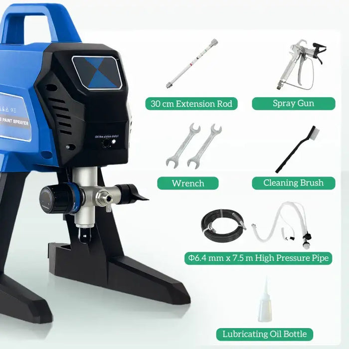 Airless Paint Sprayer – Dark Blue Electric Spray Gun | Adjustable Pressure and Accessories HOMCOM - Little and Giant Explorers HOMCOM