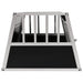 Aluminium and MDF dog car cage with vertical bars and double doors, trunk transport