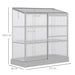 Aluminium Cold Frame Greenhouse | Compact Lean-To with Shelves OUTSUNNY - Little and Giant Explorers Outsunny