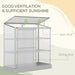 Aluminium Cold Frame Greenhouse | Compact Lean-To with Shelves OUTSUNNY - Little and Giant Explorers Outsunny