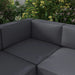 Five-Piece Aluminium Garden Sofa Set with Glass-Top Table in Grey - Little and Giant Explorers Outsunny