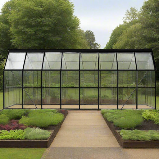 Aluminium Greenhouse in Anthracite 9.31m² - Little and Giant Explorers vidaXL