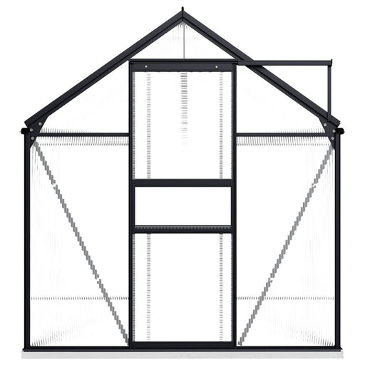 Aluminium Greenhouse with Base Frame in Anthracite 5.89m² - Little and Giant Explorers vidaXL