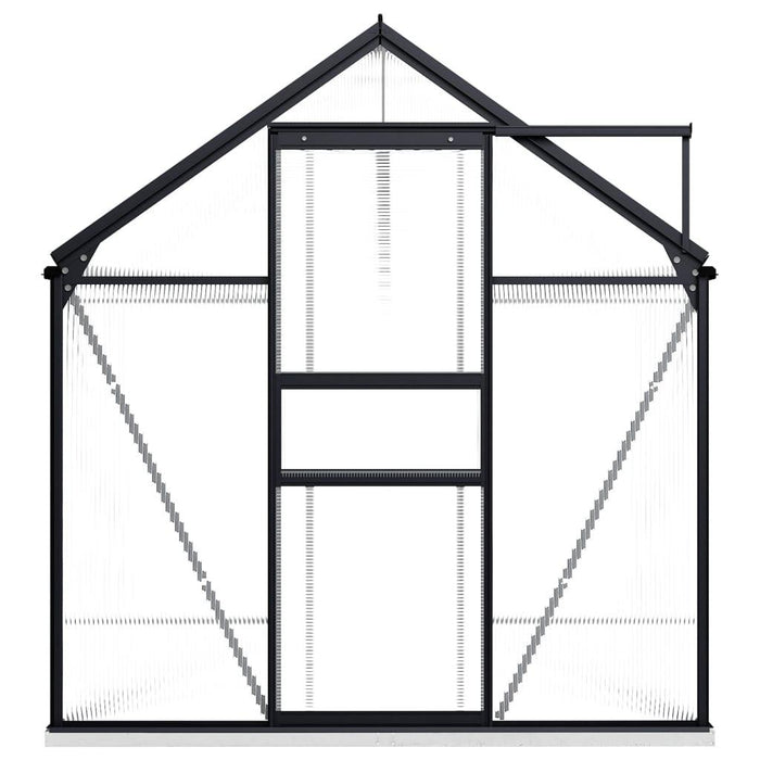 Aluminium Greenhouse with Base Frame in Anthracite 5.89m² - Little and Giant Explorers vidaXL