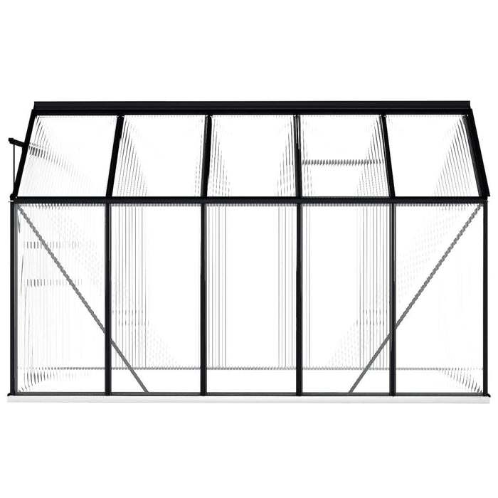 Aluminium Greenhouse with Base Frame in Anthracite 5.89m² - Little and Giant Explorers vidaXL