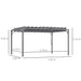 Aluminium Louvered Patio Gazebo Canopy in Grey (4 x 3m) - Little and Giant Explorers Outsunny