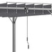 Aluminium Louvered Patio Gazebo Canopy in Grey (4 x 3m) - Little and Giant Explorers Outsunny