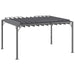 Aluminium Louvered Patio Gazebo Canopy in Grey (4 x 3m) - Little and Giant Explorers Outsunny