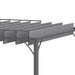 Aluminium Louvered Patio Gazebo Canopy in Grey (4 x 3m) - Little and Giant Explorers Outsunny