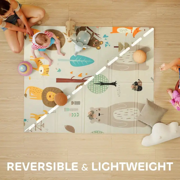 Animal Baby Play Mat – Reversible Design | Foldable 2.57㎡ Coverage AIYAPLAY - Little and Giant Explorers AIYAPLAY