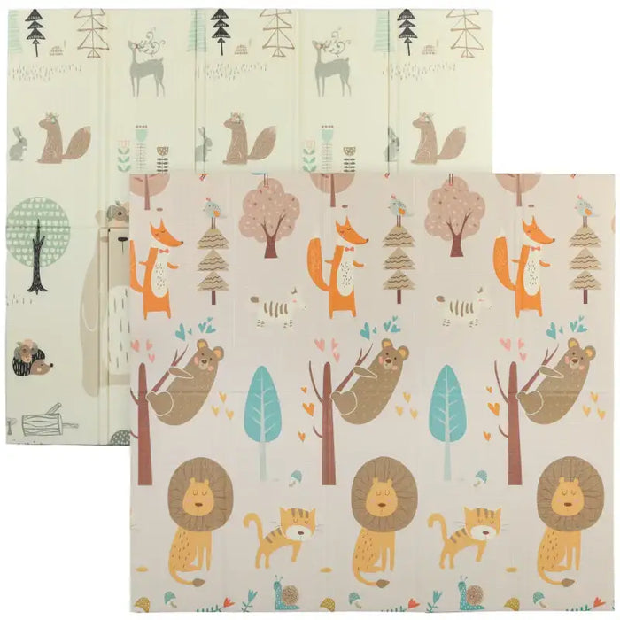 Animal Baby Play Mat – Reversible Jungle and Safari Design | Foldable 3.45㎡ Coverage AIYAPLAY - Little and Giant Explorers AIYAPLAY