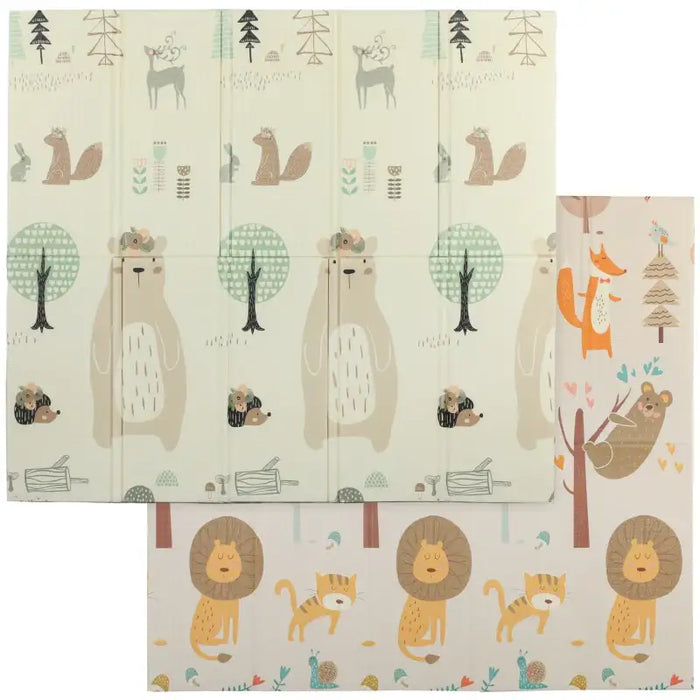 Animal Baby Play Mat – Reversible Jungle and Safari Design | Foldable 3.45㎡ Coverage AIYAPLAY - Little and Giant Explorers AIYAPLAY