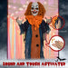 Animated Halloween Circus Clown Decoration | Motion and Sound Activated Prop - Red LED Eyes HOMCOM - Little and Giant Explorers HOMCOM