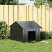 Anthracite Dog House with Roof in Galvanised Steel (83 x 130 x 85cm) - Little and Giant Explorers vidaXL