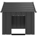 Anthracite Dog House with Roof in Galvanised Steel (83 x 130 x 85cm) - Little and Giant Explorers vidaXL