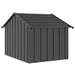 Anthracite Dog House with Roof in Galvanised Steel (83 x 130 x 85cm) - Little and Giant Explorers vidaXL