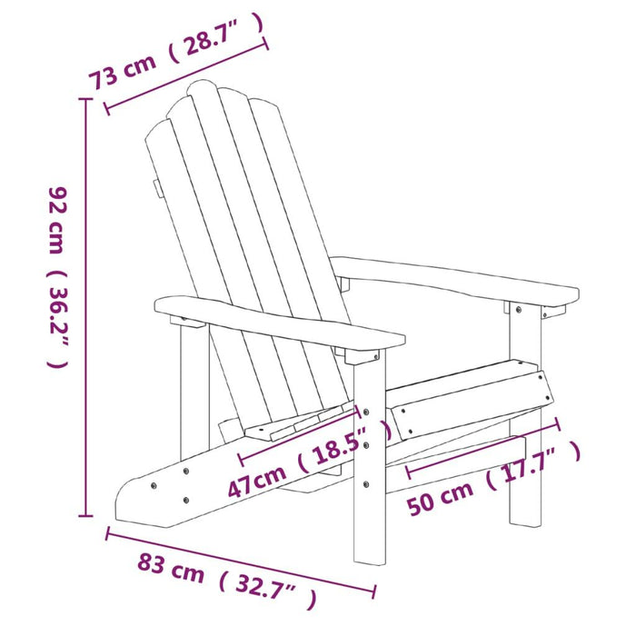 Anthracite Garden Adirondack Chairs with Table - Little and Giant Explorers vidaXL