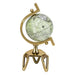 World Globe White Golden | Antique Appearance with Interactive Educational Features - Little and Giant Explorers Costway