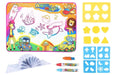 Aqua Magic water drawing mat set with animal design, magic pens, stencils, and activity book.