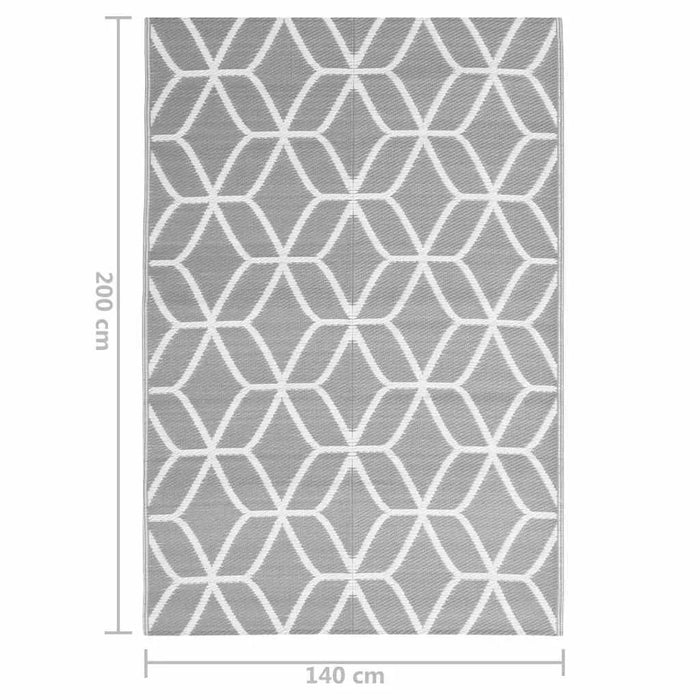 ARAKIL Outdoor Carpet – Grey | Double-Layer Jacquard Pattern - 140 x 200cm VIDAXL - Little and Giant Explorers vidaXL