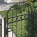 Arched Garden Gate 102×200cm – Grey | Classic Steel Outdoor Entrance VIDAXL - Little and Giant Explorers vidaXL