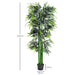 Artificial bamboo plant with dimensions on a white background