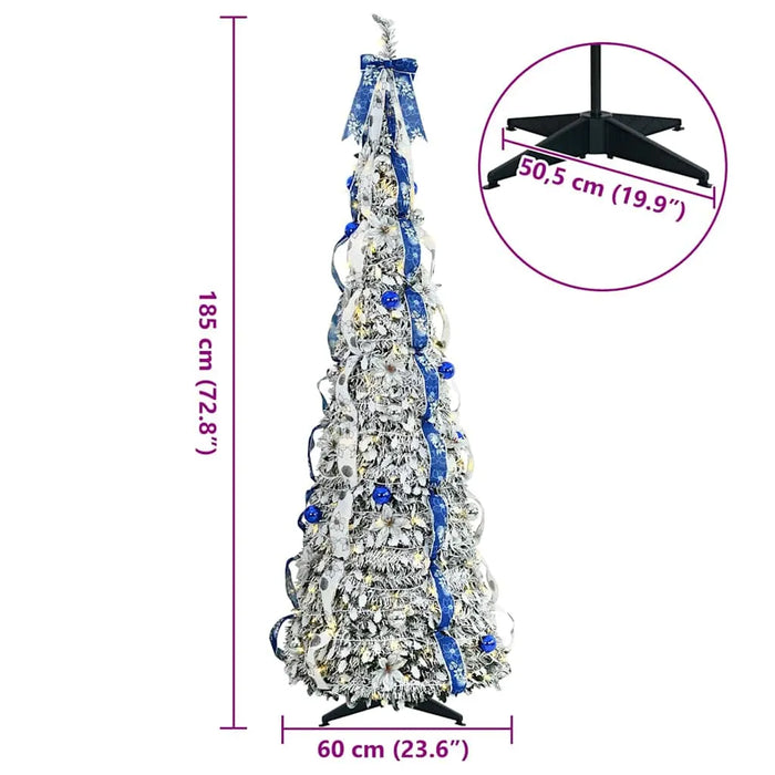Artificial Christmas Tree – 180cm Green Art Deco Style | 150 Warm White LEDs - Collapsible VIDAXL - Little and Giant Explorers vidaXL