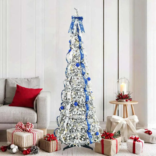 Artificial Christmas Tree – 180cm Green Art Deco Style | 150 Warm White LEDs - Collapsible VIDAXL - Little and Giant Explorers vidaXL