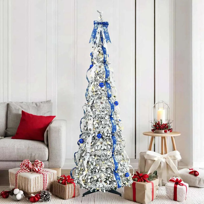 Artificial Christmas Tree – 180cm Green Art Deco Style | 150 Warm White LEDs - Collapsible VIDAXL - Little and Giant Explorers vidaXL