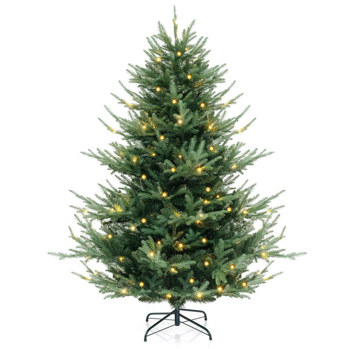 Artificial Christmas Tree Faux Hinged Christmas Tree 135cm - Little and Giant Explorers Costway