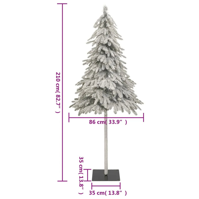 Artificial Christmas Tree with Flocked Snow 210cm - Little and Giant Explorers vidaXL