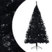 Artificial Half Christmas Tree with Stand in Black 180cm - Little and Giant Explorers vidaXL