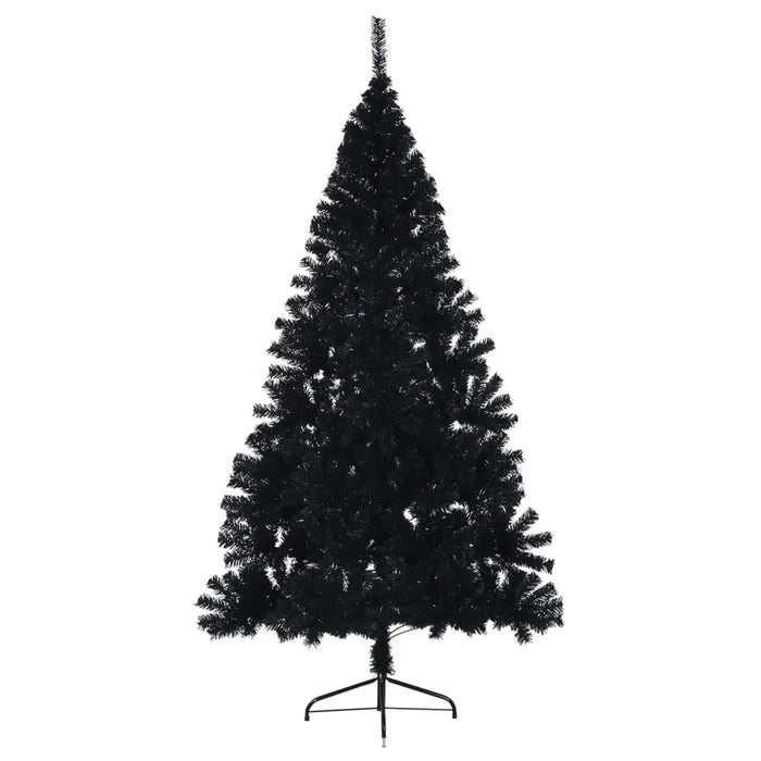 Artificial Half Christmas Tree with Stand in Black 180cm - Little and Giant Explorers vidaXL