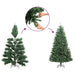 Artificial Half Christmas Tree with Stand in Black 180cm - Little and Giant Explorers vidaXL