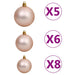 Artificial Half Pre-lit Christmas Tree with Rose Ball Set in Green 180cm - Little and Giant Explorers vidaXL