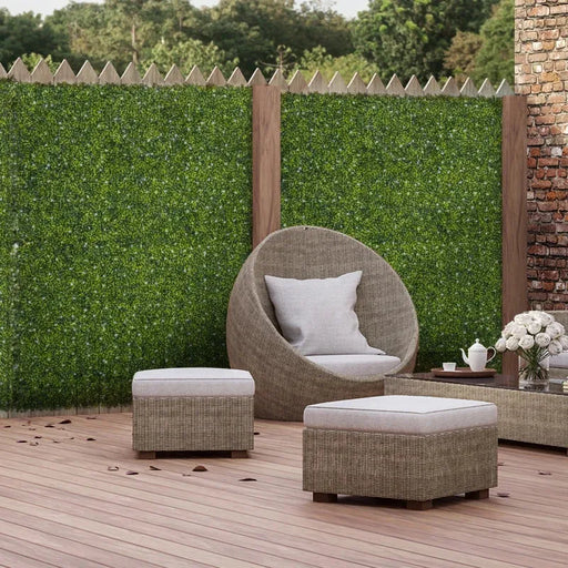 Artificial Milan Grass Wall Panels – Set of 12 | 3㎡ Coverage - Faux Greenery Fence Panels OUTSUNNY - Little and Giant Explorers Outsunny
