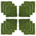 Artificial Milan Grass Wall Panels – Set of 12 | 3㎡ Coverage - Faux Greenery Fence Panels OUTSUNNY - Little and Giant Explorers Outsunny
