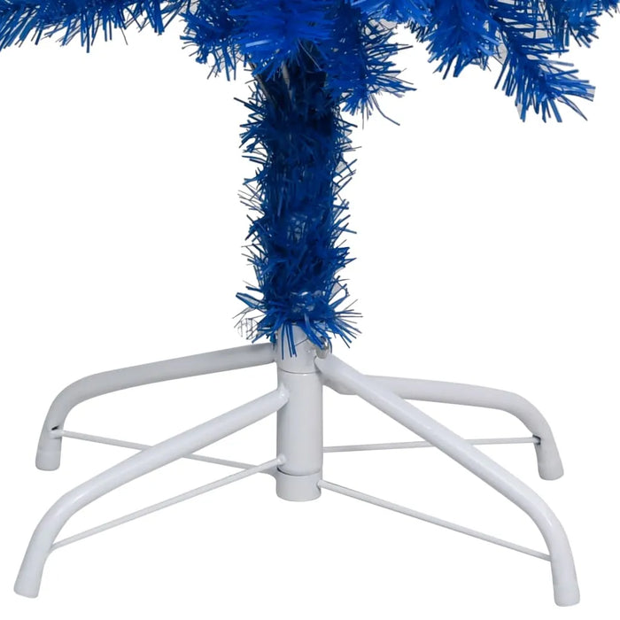 Artificial Pre-lit Christmas Tree in Blue with Gold Ball Set 180cm - Little and Giant Explorers vidaXL