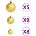 Artificial Pre-lit Christmas Tree in Blue with Gold Ball Set 180cm - Little and Giant Explorers vidaXL