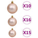 Artificial Pre-lit Christmas Tree in Green with Rose Ball Set 240cm - Little and Giant Explorers vidaXL