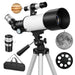 Astronomical Telescope – 70mm Beginner Refractor | Dual Eyepieces and Finder Scope OUTSUNNY - Little and Giant Explorers Outsunny